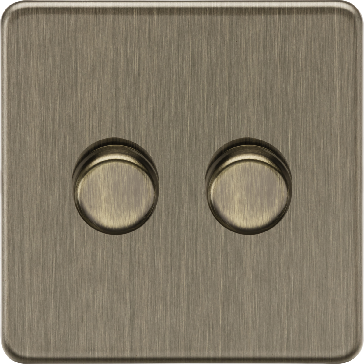 Knightsbridge SF2192AB 2G 2-way 10-200W (5-150W LED) Intelligent dimmer Antique Brass