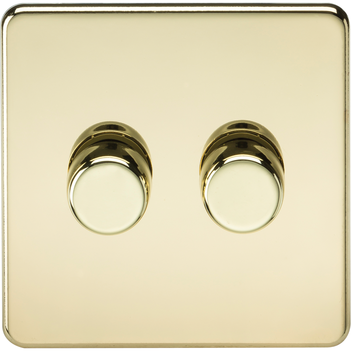 Knightsbridge SF2192PB 2G 2-way 10-200W (5-150W LED) Intelligent dimmer Polished Brass