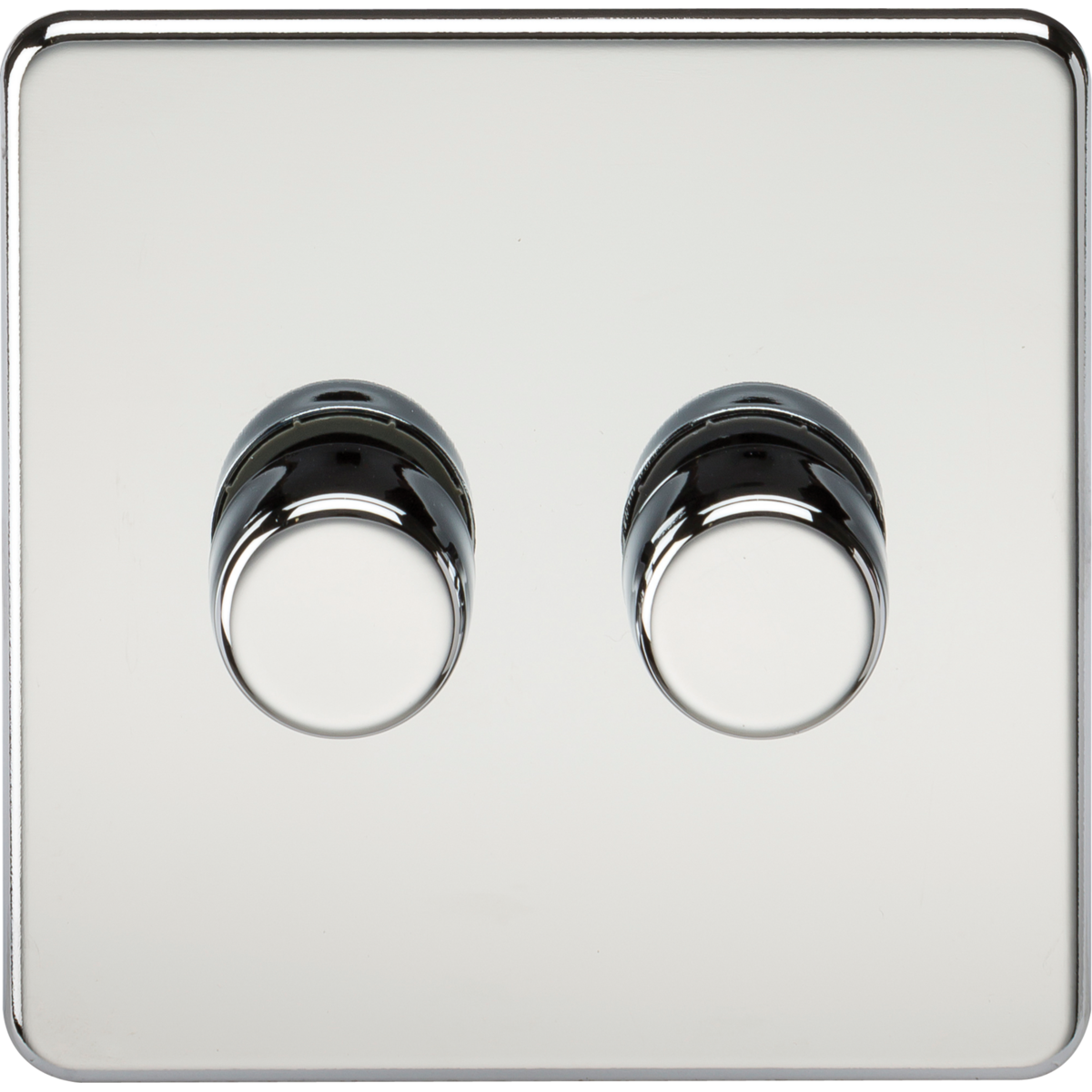 Knightsbridge SF2192PC 2G 2-way 10-200W (5-150W LED) Intelligent dimmer Polished Chrome