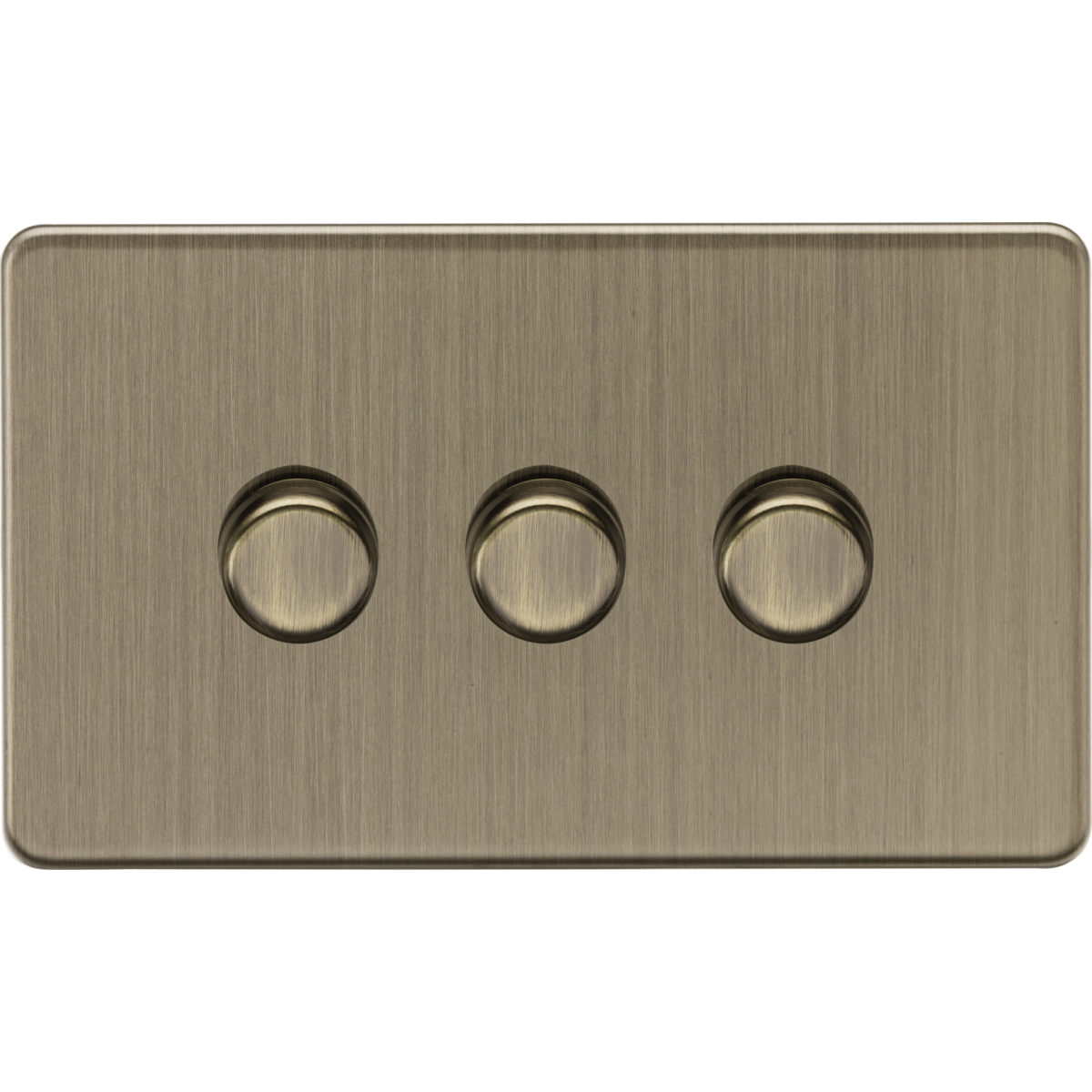 Knightsbridge SF2193AB 3G 2-way 10-200W (5-150W LED) Intelligent dimmer Antique Brass