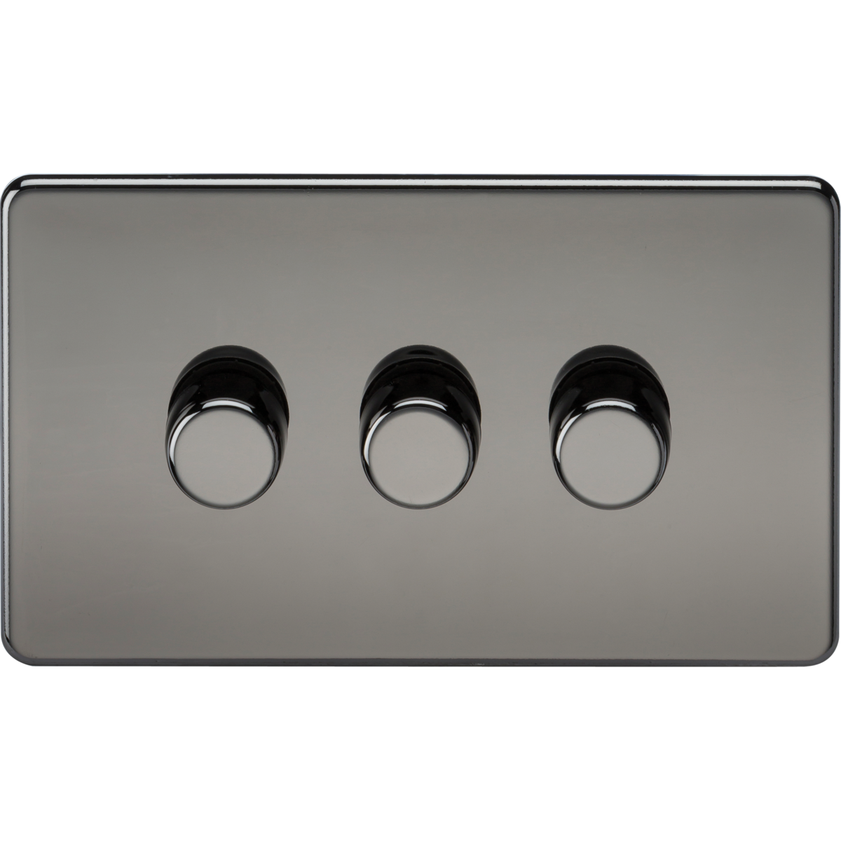 Knightsbridge SF2193BN 3G 2-way 10-200W (5-150W LED) Intelligent dimmer Black Nickel