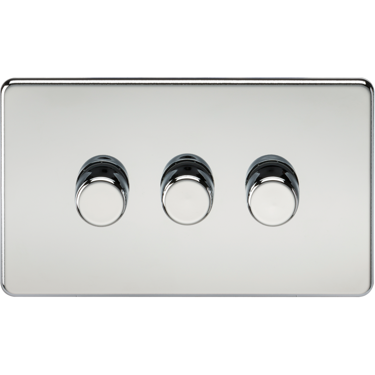 Knightsbridge SF2193PC 3G 2-way 10-200W (5-150W LED) Intelligent dimmer Polished Chrome