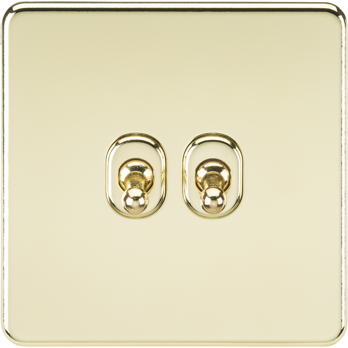 Knightsbridge SF2TOGPB 10AX 2G 2-way Toggle Switch Polished Brass
