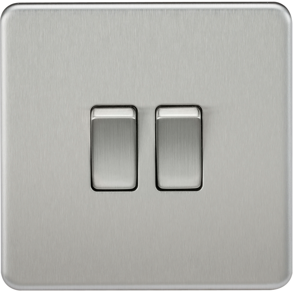 Knightsbridge SF3000BC 10AX 2G 2-way Switch Brushed Chrome