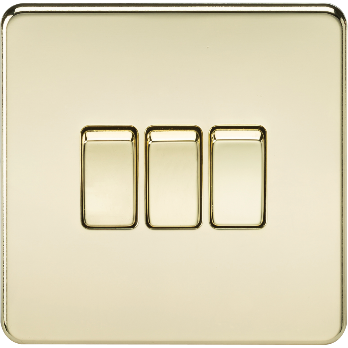 Knightsbridge SF4000PB 10AX 3G 2-way Switch Polished Brass