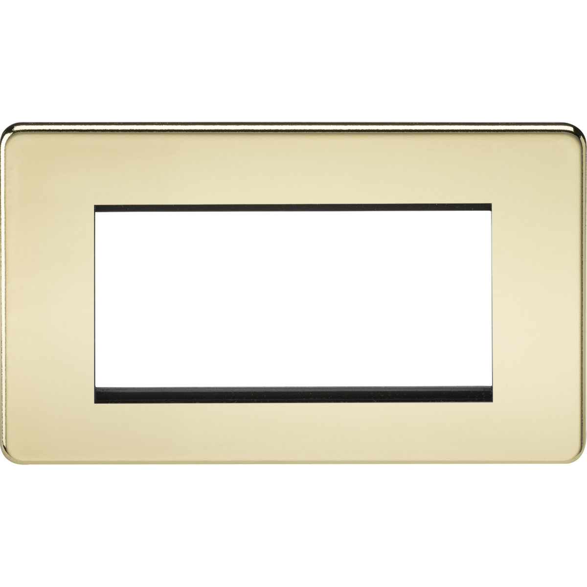 Knightsbridge SF4GPB 4G Modular Faceplate - Polished Brass