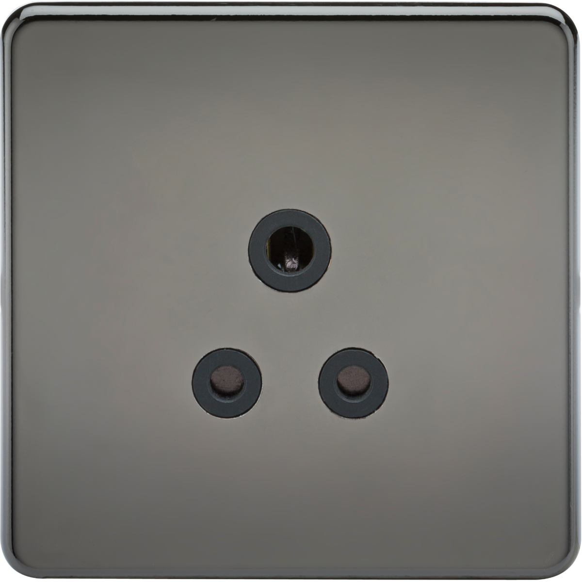 Knightsbridge SF5ABN 5A Unswitched Socket Black Nickel with Black Insert