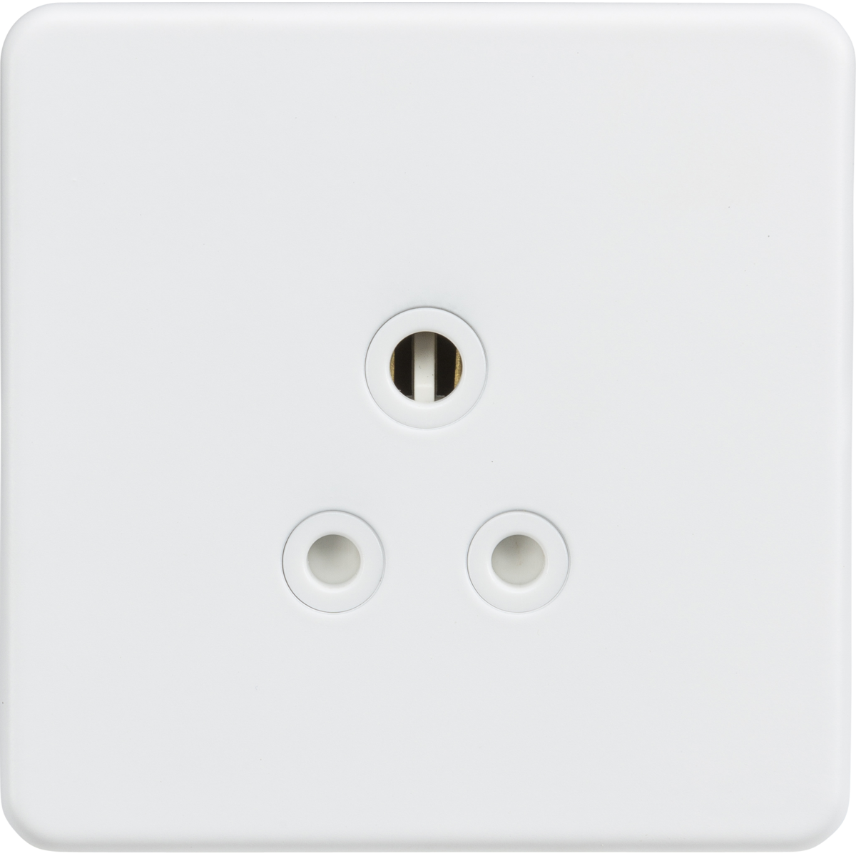 Knightsbridge SF5AMW 5A Unswitched Round Socket Matt White