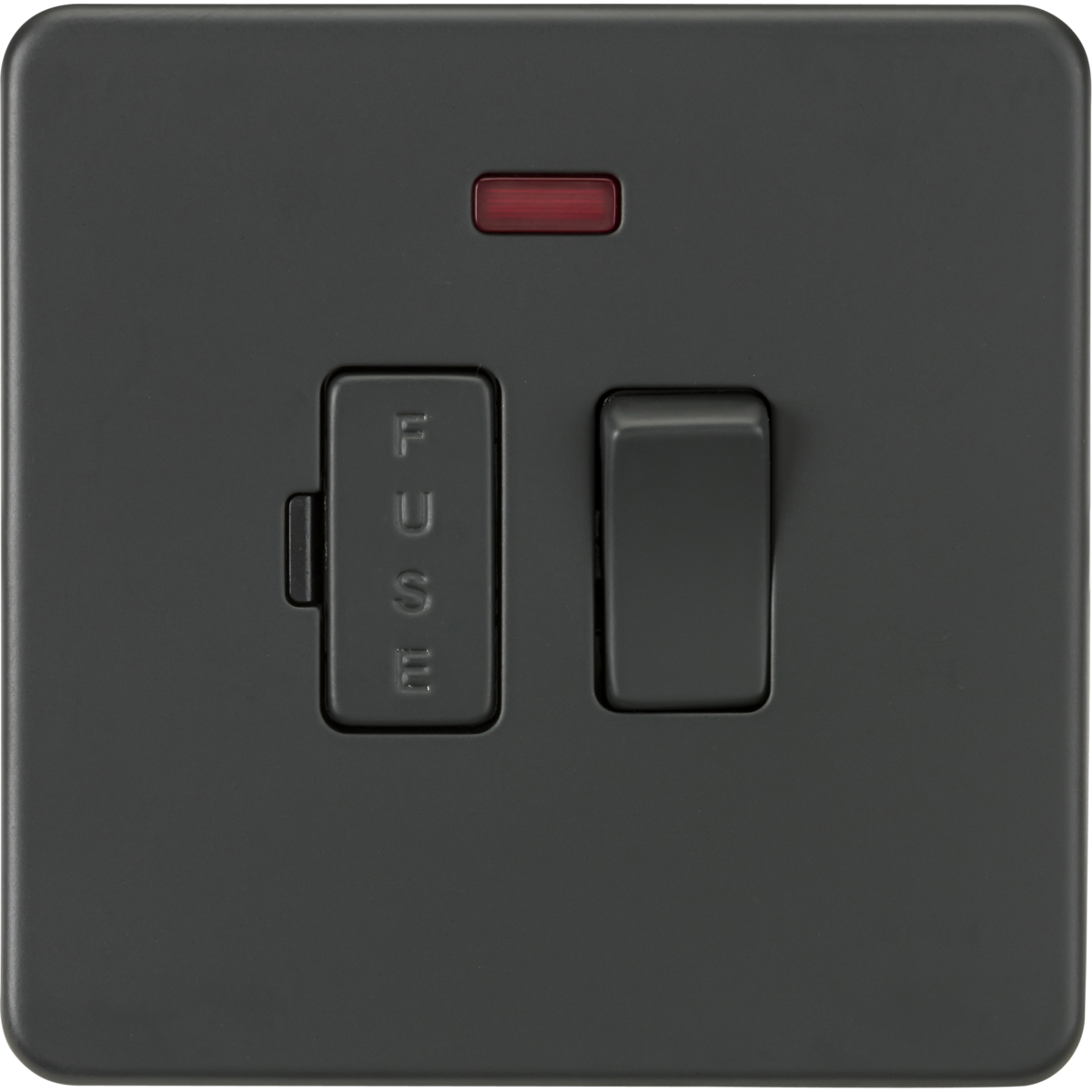 Knightsbridge SF6300NAT 13A Switched Fused Spur Unit with Neon Anthracite