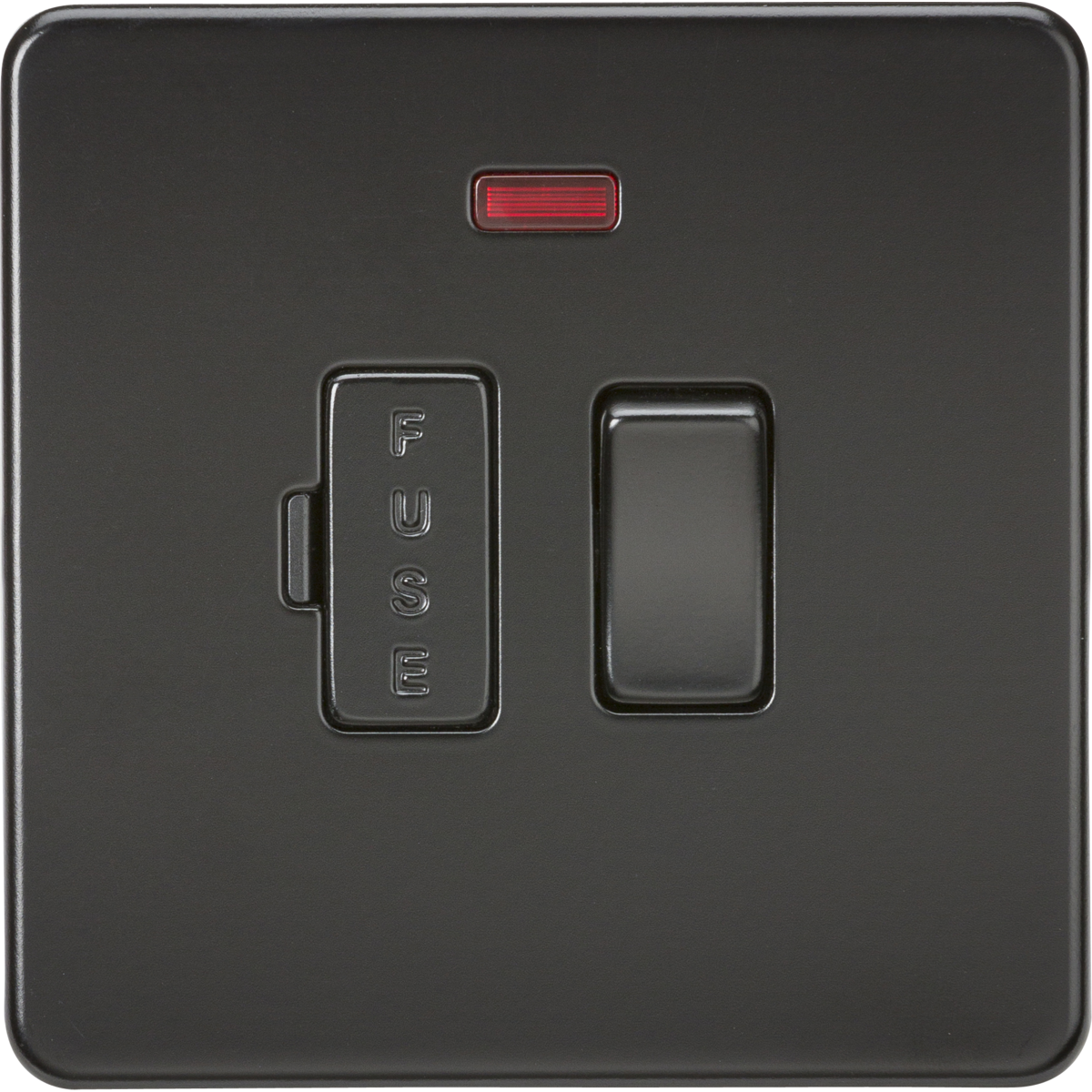 Knightsbridge SF6300NMBB 13A Switched Fused Spur Unit with Neon Matt Black