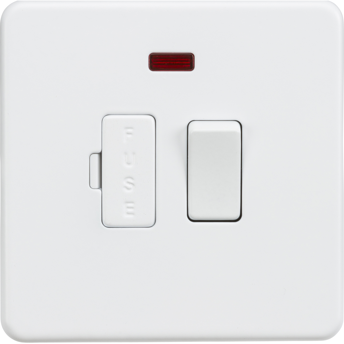 Knightsbridge SF6300NMW 13A Switched Fused Spur Unit with Neon Matt White