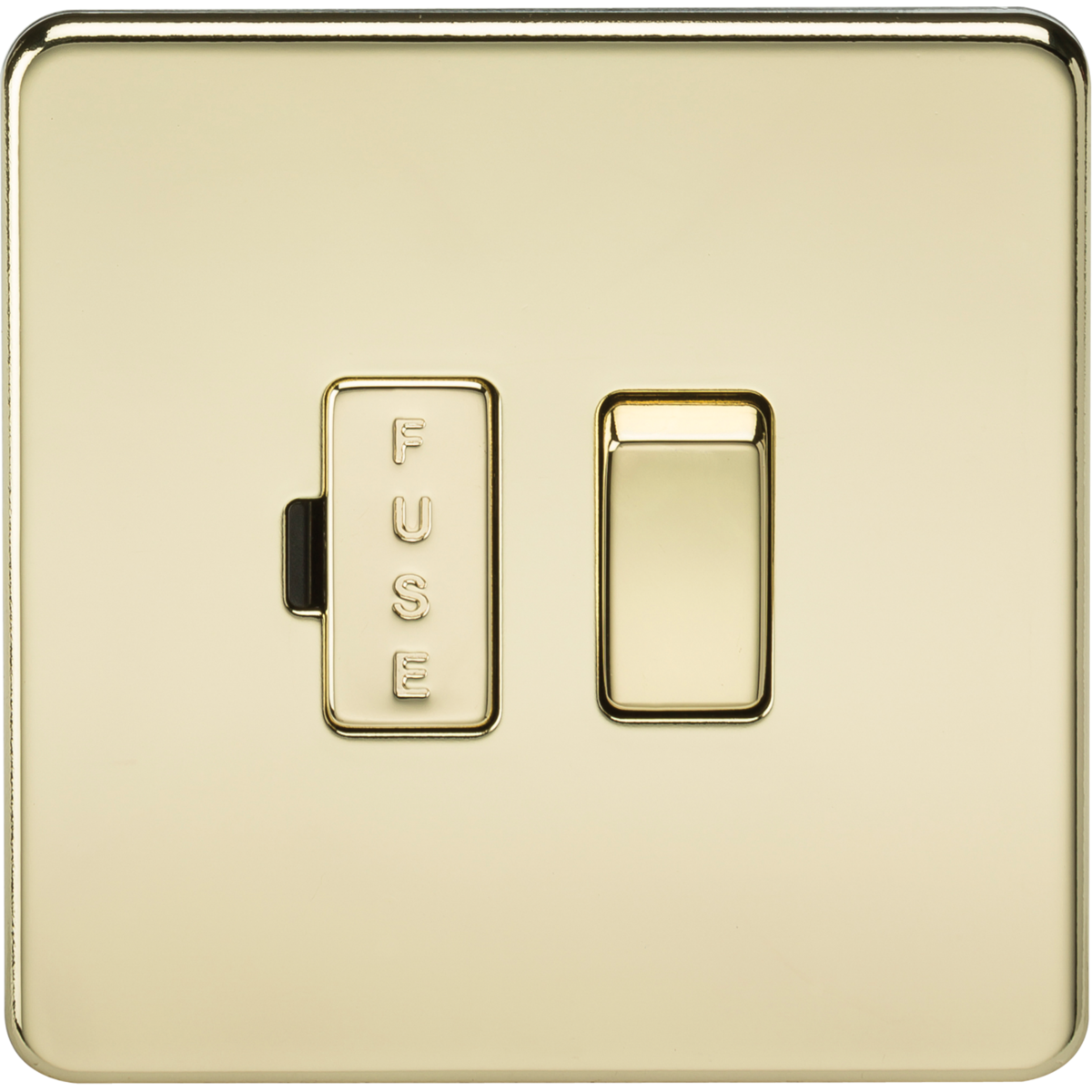 Knightsbridge SF6300PB 13A Switched Fused Spur Unit Polished Brass
