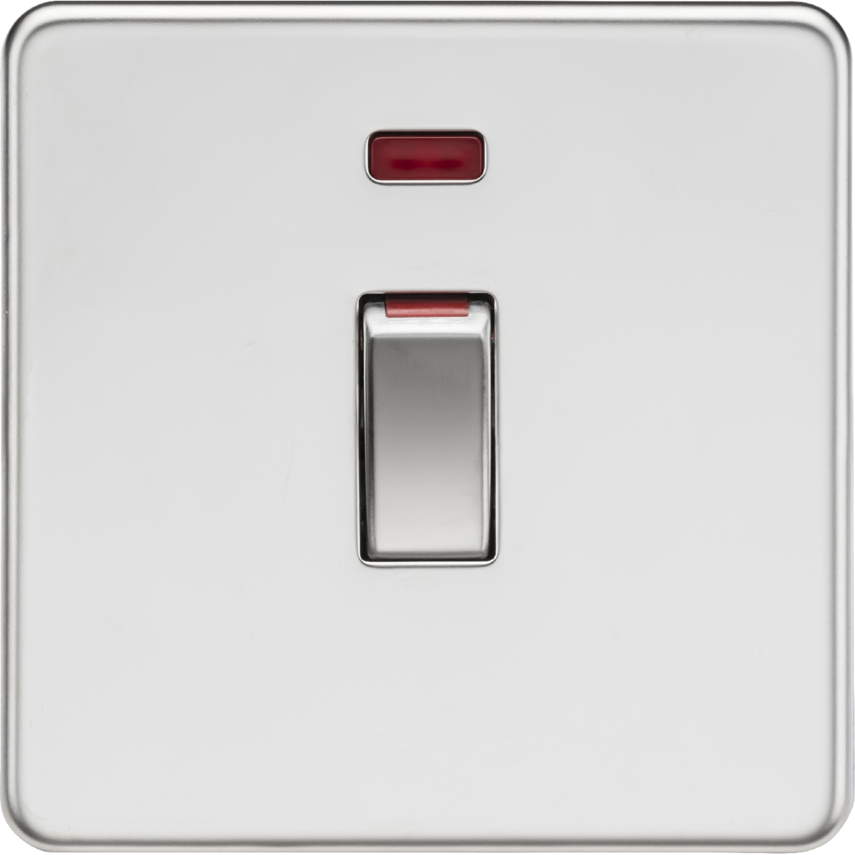 Knightsbridge SF81MNPC 45A DP Switch with Neon (1G size) Polished Chrome