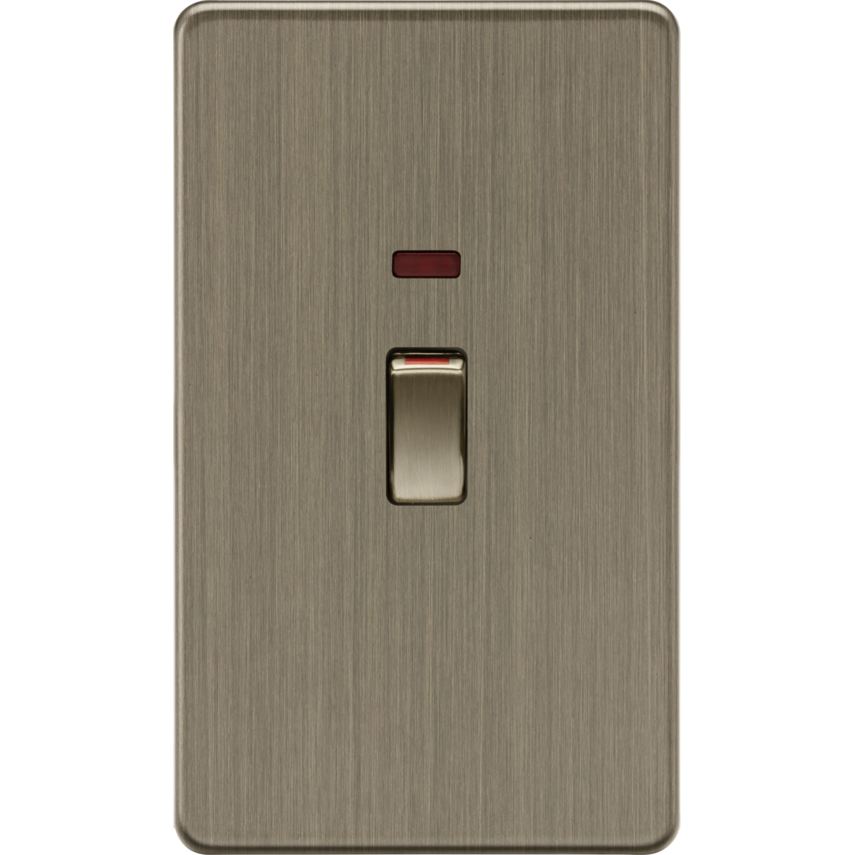 Knightsbridge SF82MNAB 45A DP switch with Neon (2G size) Antique Brass