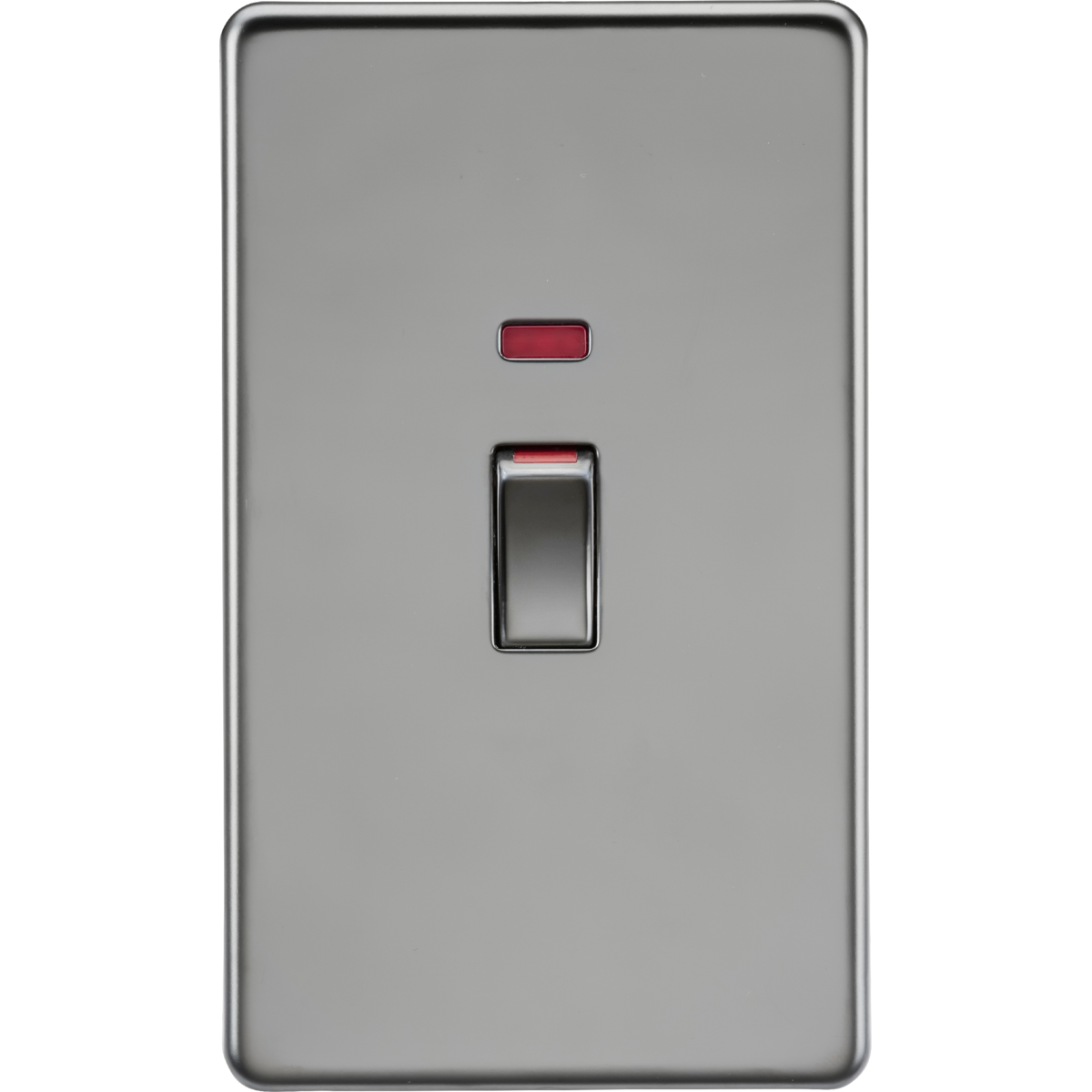 Knightsbridge SF82MNBN 45A DP Switch with Neon (2G size) Black Nickel