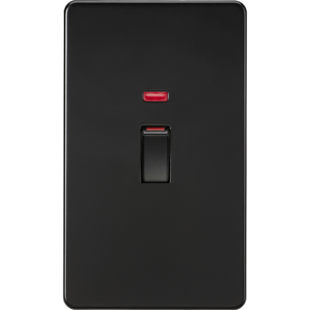 Knightsbridge SF82MNMBB 45A DP Switch with Neon (2G size) Matt Black