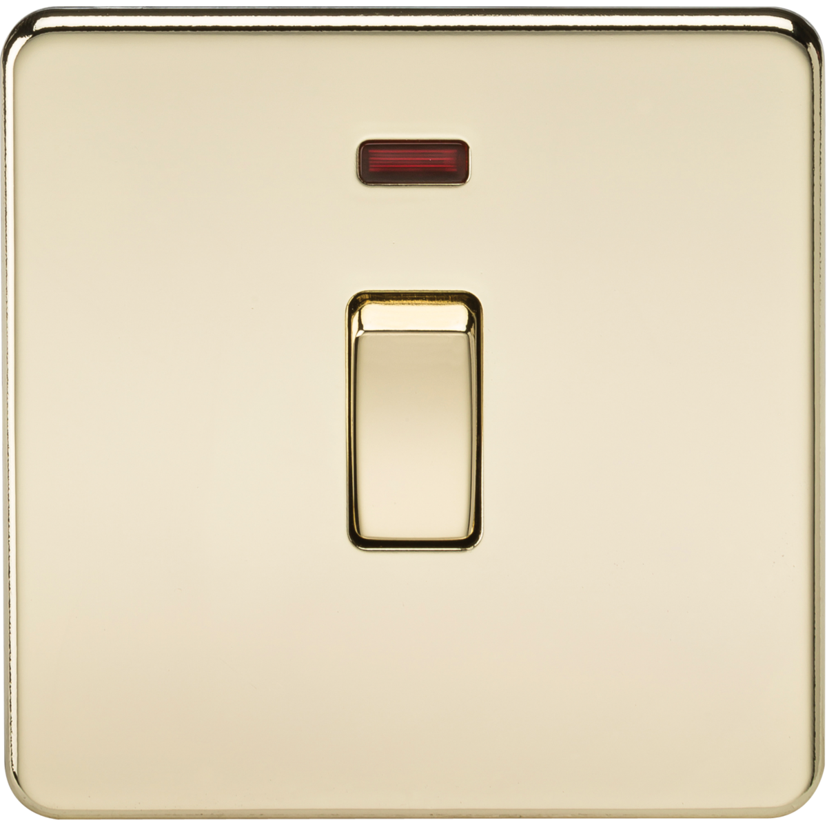 Knightsbridge SF8341NPB 20A 1G DP Switch with Neon Polished Brass