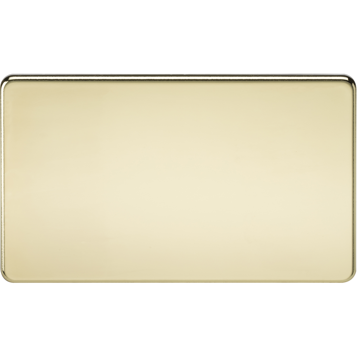 Knightsbridge SF8360PB 2G Blanking Plate Polished Brass