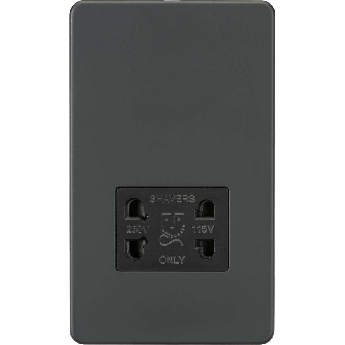 Knightsbridge SF8900AT 115V/230V Dual Voltage Shaver Socket Anthracite with Black Insert