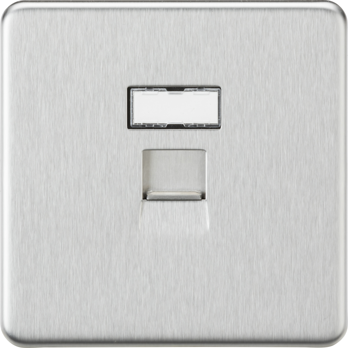 Knightsbridge SFC6BC UTP CAT6a RJ45 Network Outlet Brushed Chrome