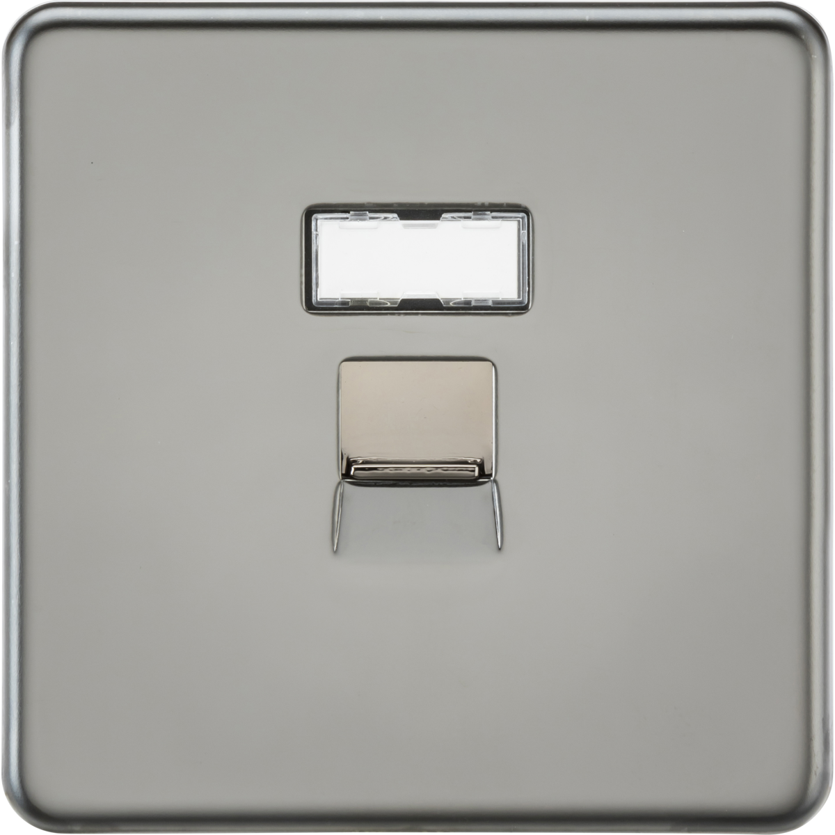 Knightsbridge SFC6BN UTP CAT6a RJ45 Network Outlet Black Nickel