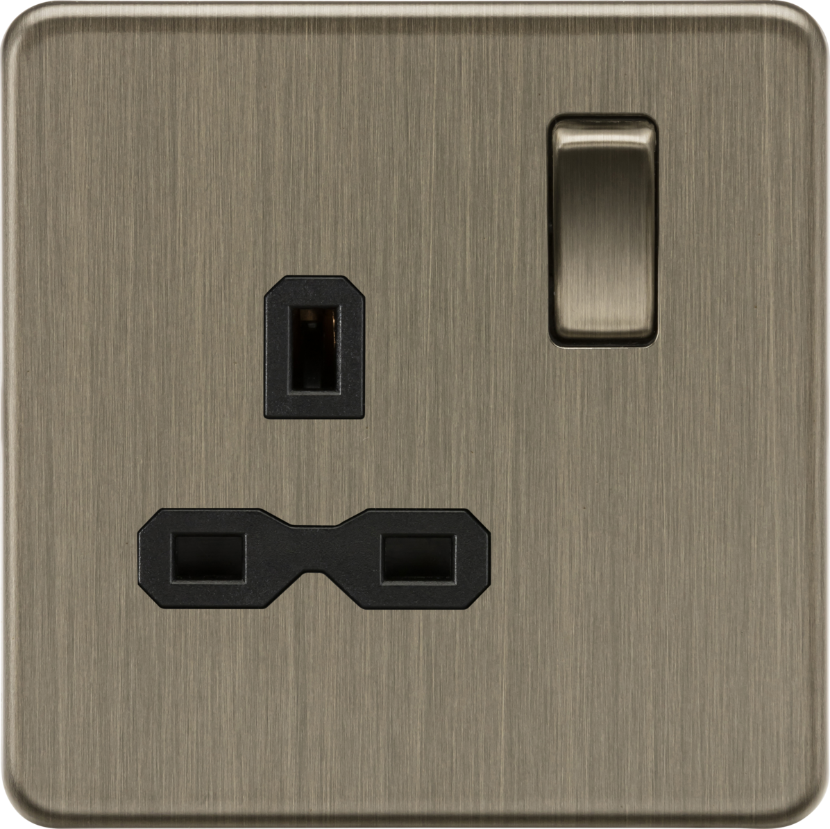 Knightsbridge SFR7000AB 13A 1G DP Switched Socket Antique Brass