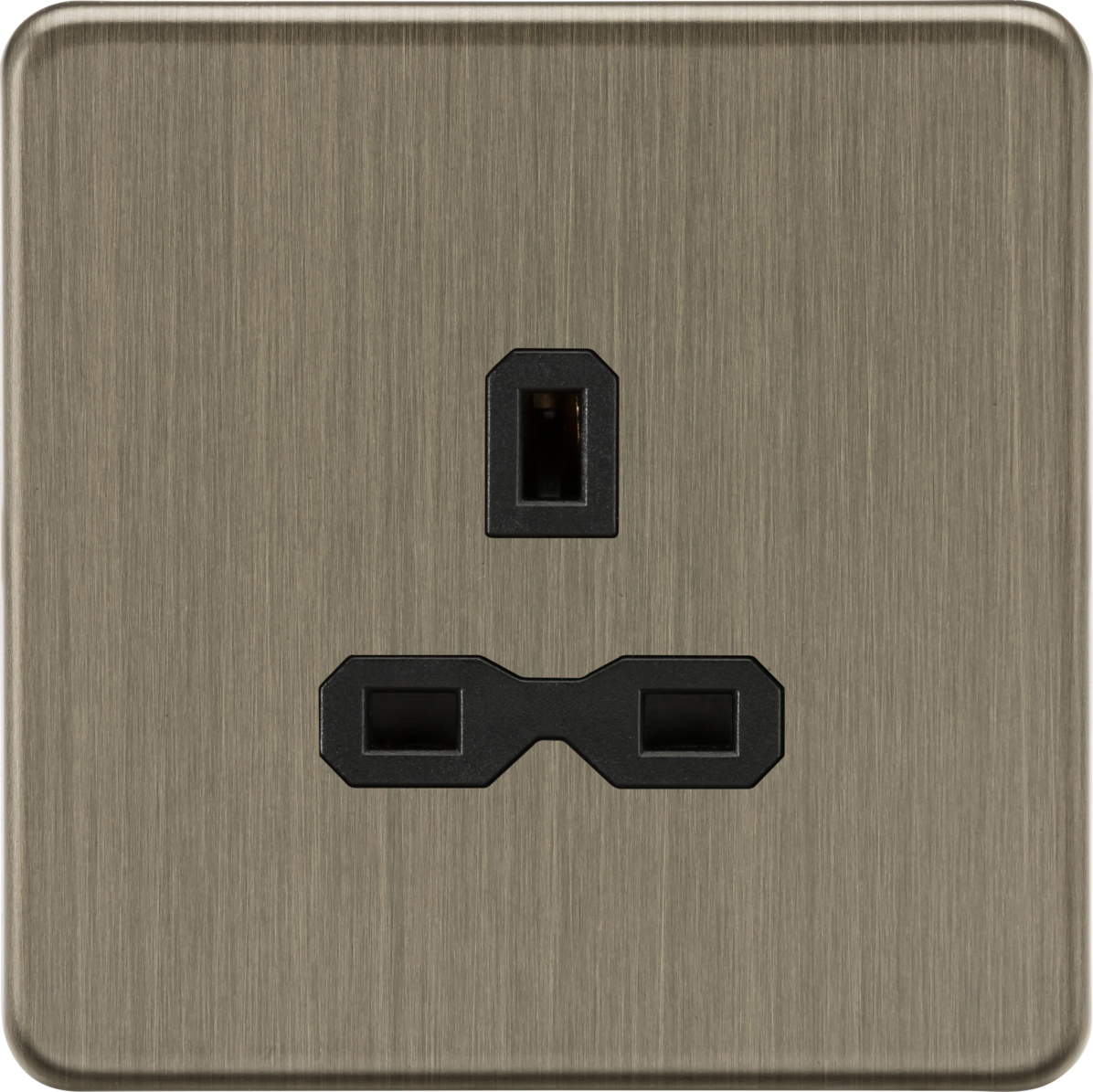 Knightsbridge SFR7000UAB 13A 1G Unswitched Socket Antique Brass