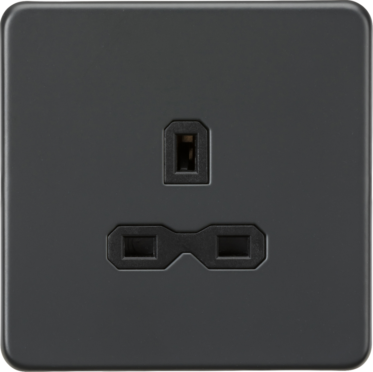 Knightsbridge SFR7000UAT 13A 1G Unswitched Socket Anthracite with Black Insert