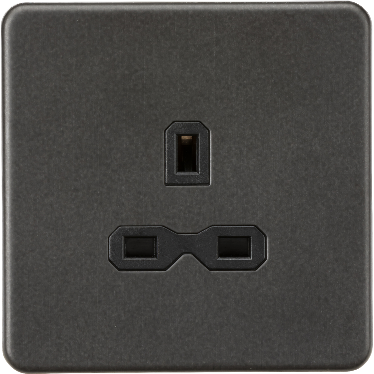 Knightsbridge SFR7000USB 13A 1G Unswitched Socket Smoked Bronze with Black Insert