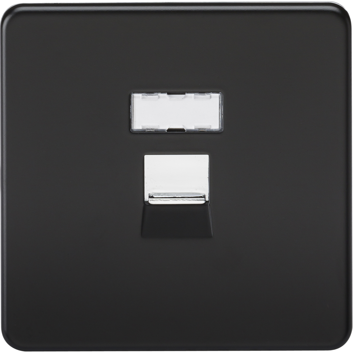 Knightsbridge SFRJ45MB RJ45 Network Outlet Matt Black