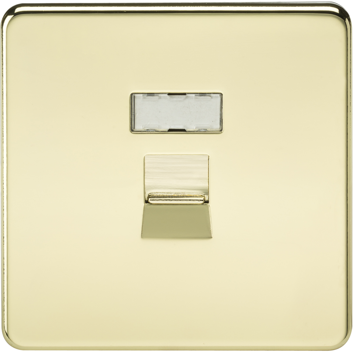 Knightsbridge SFRJ45PB RJ45 Network Outlet Polished Brass