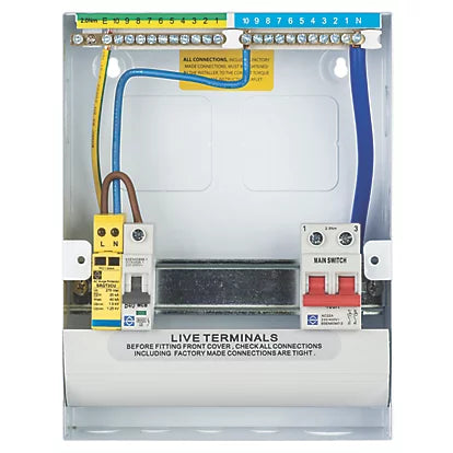 Lewden PRO-R06W-R1S 5 Way RCBO Consumer Unit with Surge Protection