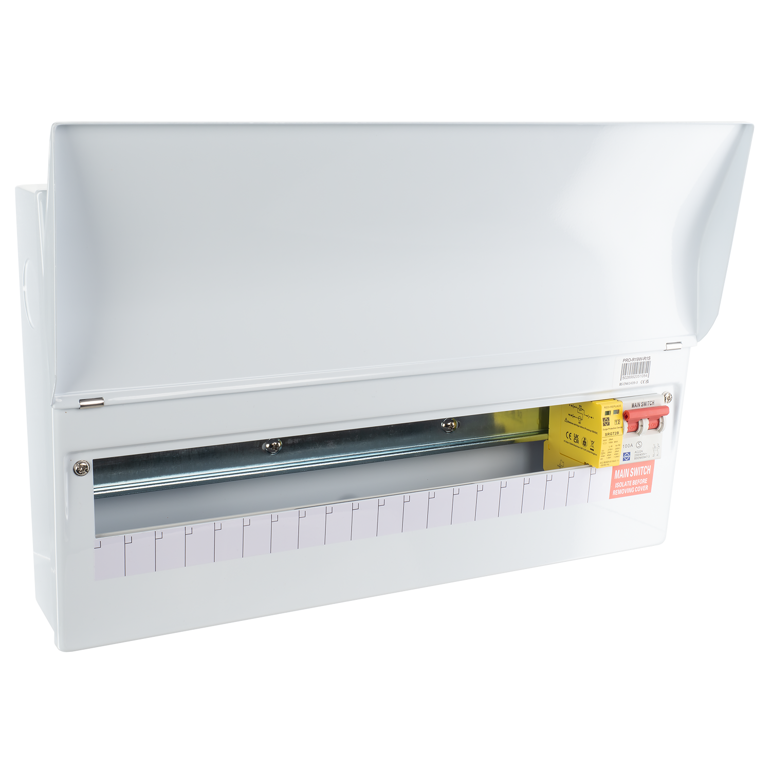 Lewden PRO-R19W-R1S 18 Way RCBO Consumer Unit with Surge Protection