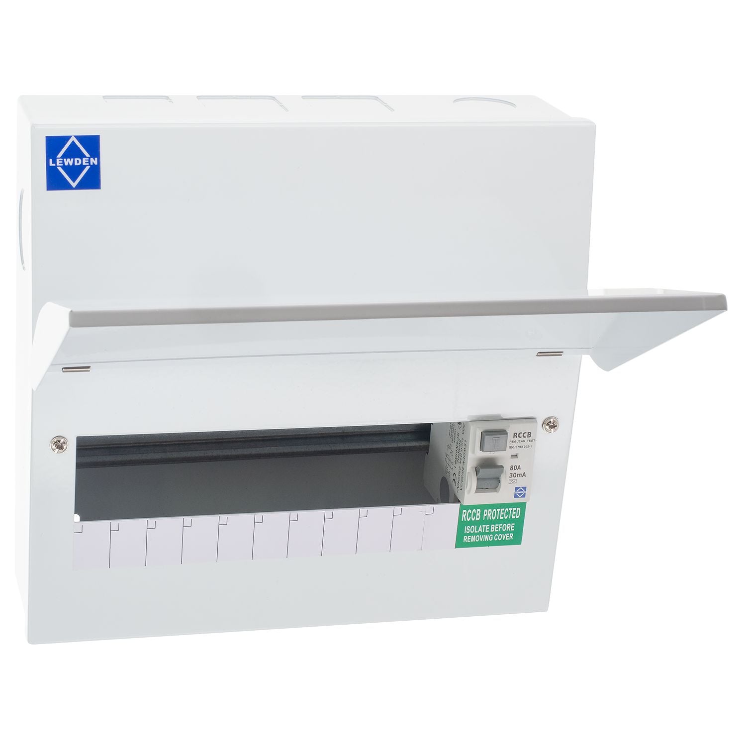Lewden PRO-S09W-C1 8 + 1 Way Type A RCD Consumer Unit