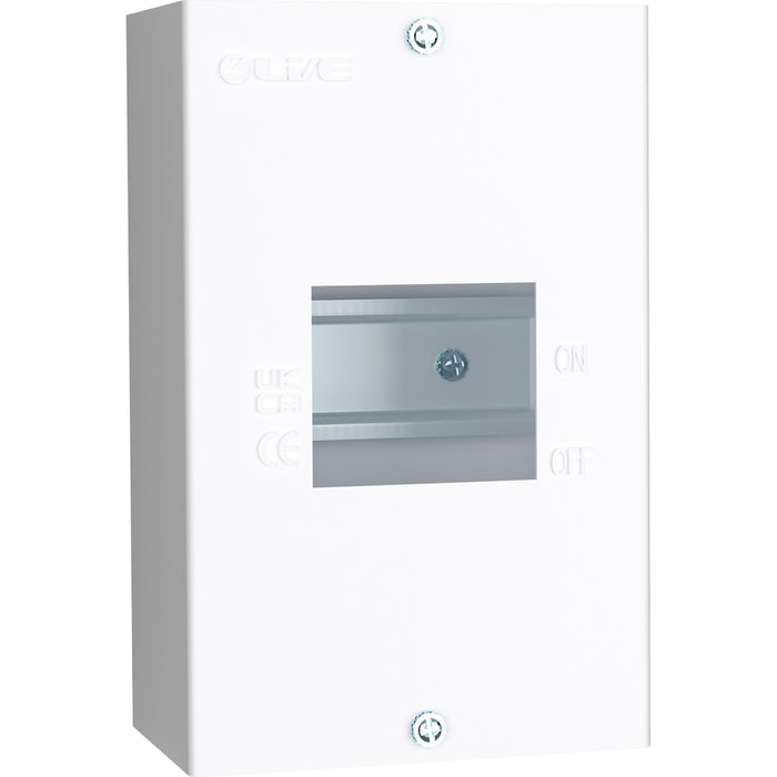 Live Electrical EMCU3 3 Way IP20 Metal Modular Enclosure without Lid