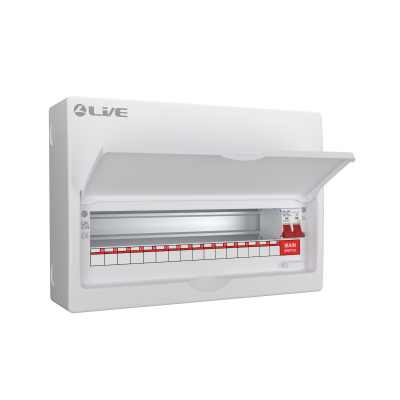 Live Electrical LSMC18/100 18 Module Metal Clad Consumer Unit c/w 100A Main Switch (18 Usable Way)