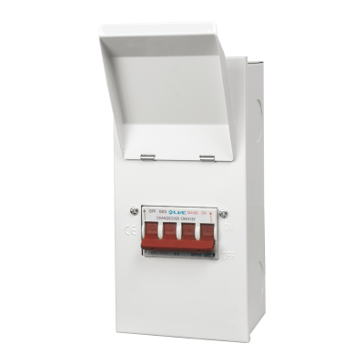 Live Electrical MCS100A 4 Way Metal Enclosure c/w 100A Changeover Switch