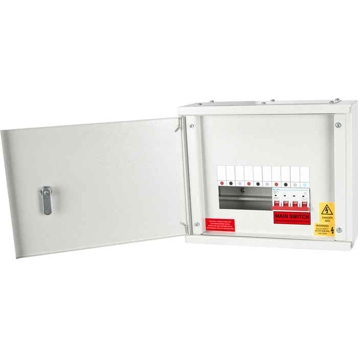 Live Electrical TPNH02-100 2 Way Horizontal TPN Distribution Board c/w 100A 4P Switch Disconnector Incomer