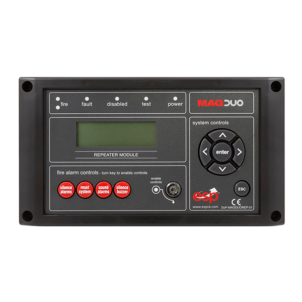 Magduo 2 Wire 2 Wire Fire Repeater Panel Black
