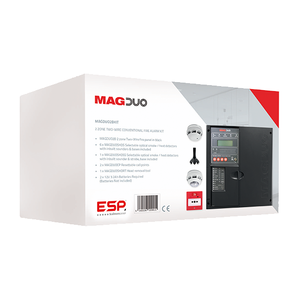 Magduo 2 Wire 2 Zone 2 Wire Fire Panel Kit Black