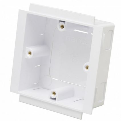 Marco MTSB1-4 35mm 1 Gang Socket Box 4 Lugs White