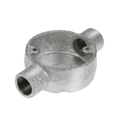 Niglon CB220G 20mm 2 Way Through Galvanised Conduit Box