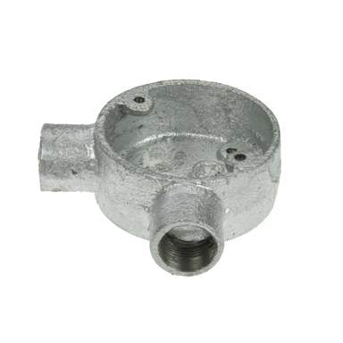 Niglon CBA20G 20mm 2 Way Angle Galvanised Conduit Box