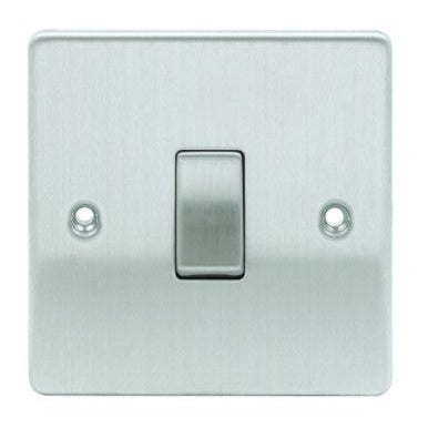 Niglon D-SP6INT-BCM Brushed Chrome Switch 1 Gang Intermediate