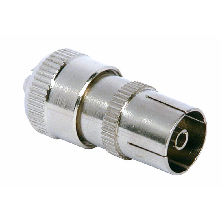 Philex 19145S Coaxial Female Plug Nickel Brass