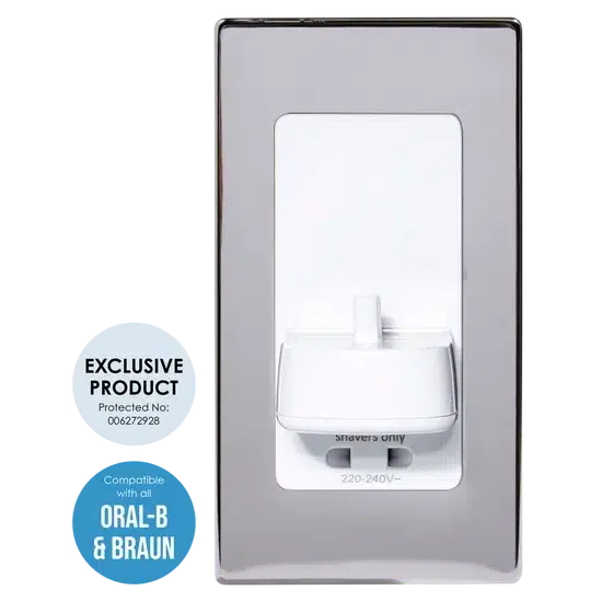 ProofVision PV12/PS-PLATE Polished Steel Toothbrush Charger