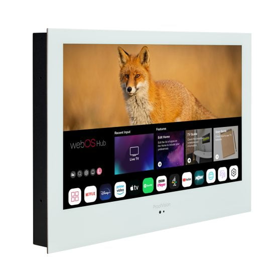 ProofVision PVB19WW 19inch Smart Bathroom TV with WebOS - White