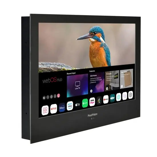ProofVision PVB24BW 24inch Smart Bathroom TV with WebOS - Black