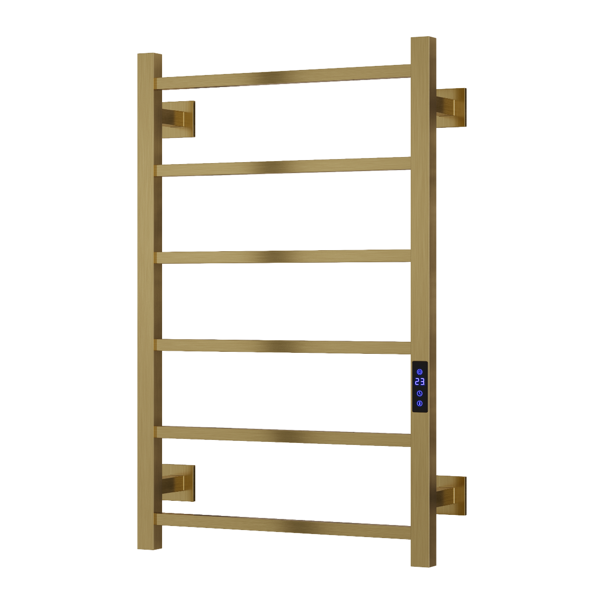 Reina EVLN080B Velino 800x500 Brushed Brass Electric Towel Rail
