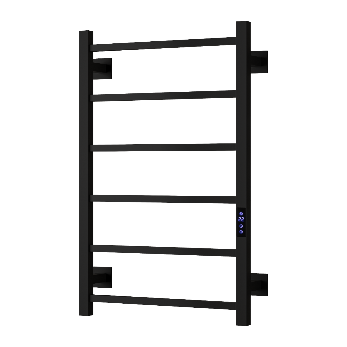 Reina EVLN080K Velino 800x500 Matt Black Electric Towel Rail